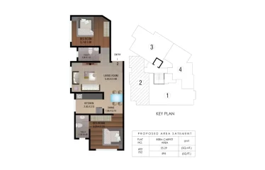 SATYNEELAYAM CHS – 2BHK- Carpet Area 598 sq. ft. Naupada, Thane West